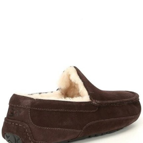 UGG Men's Ascot Slipper Shoe Slip-On Sheepskin Suede Indoor/Outdoor Espresso 8 - Picture 3 of 7